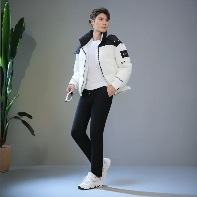 新款男士外穿保暖裤长护膝门禁拉链款外穿保暖裤