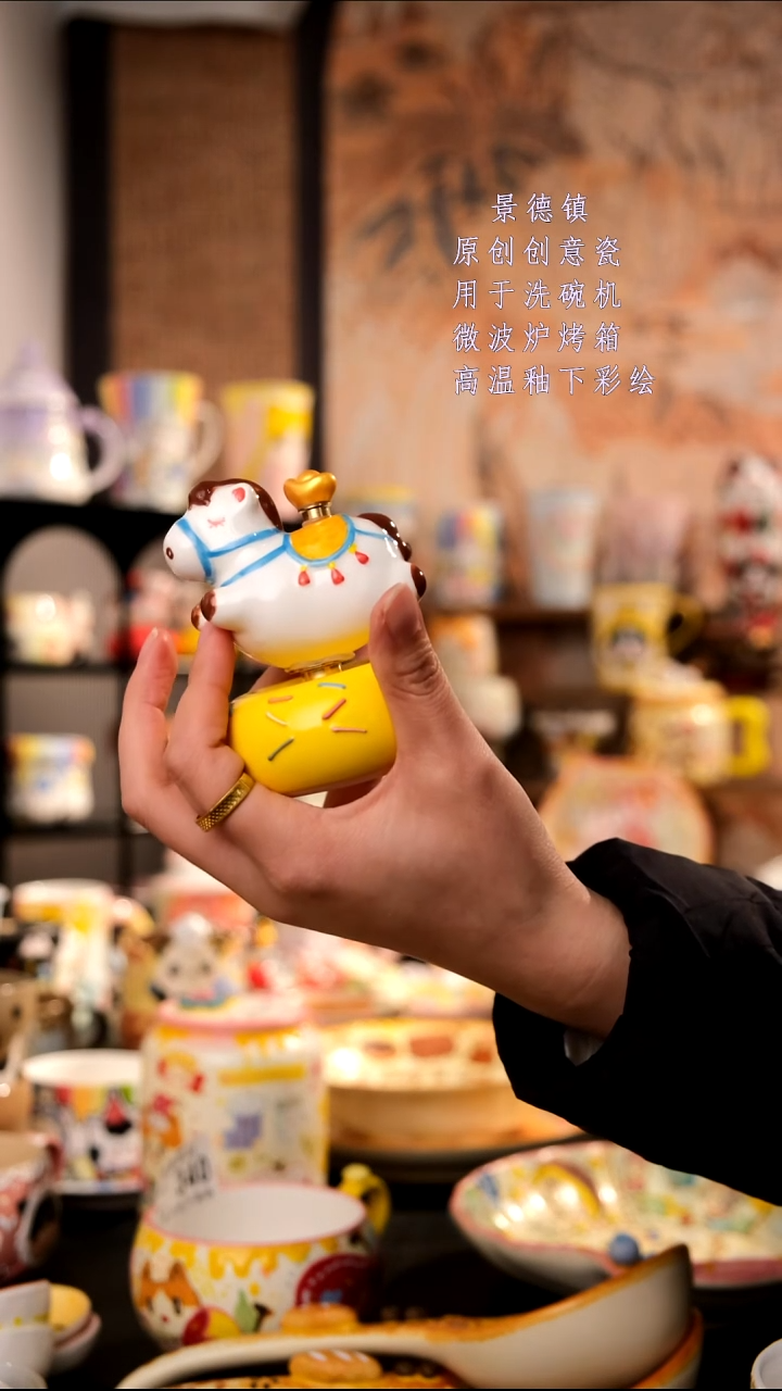 摆件陶旺的可以陶瓷手工手绘设计师款