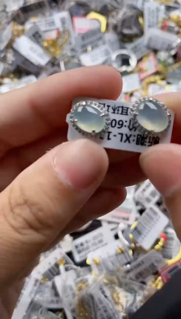 翡翠戒指银S925镶嵌7777      10