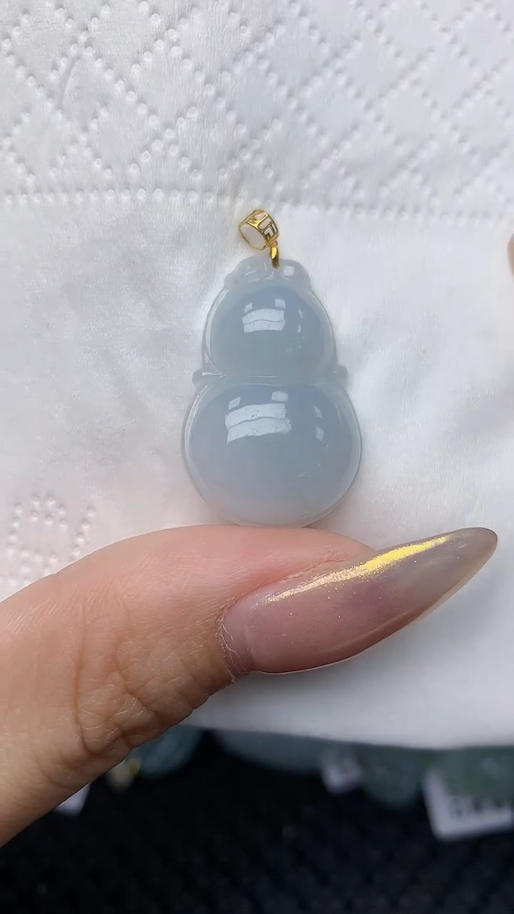 【闪购商品】翡翠18K金镶嵌颈饰天然翡翠A货