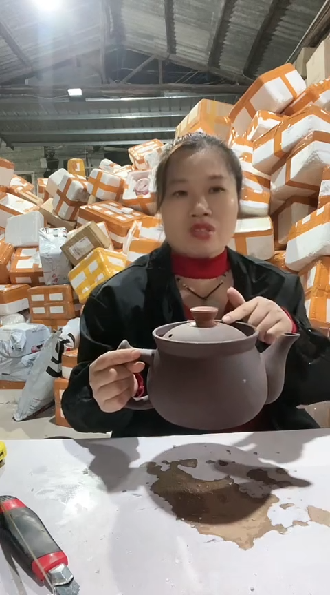 陶瑕疵1.5紫砂养生壶