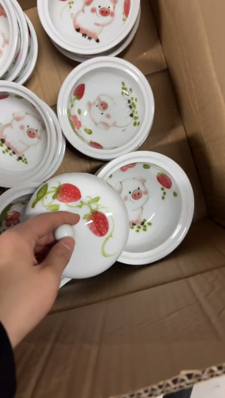 景德镇手绘釉中彩（食品级）炖盅