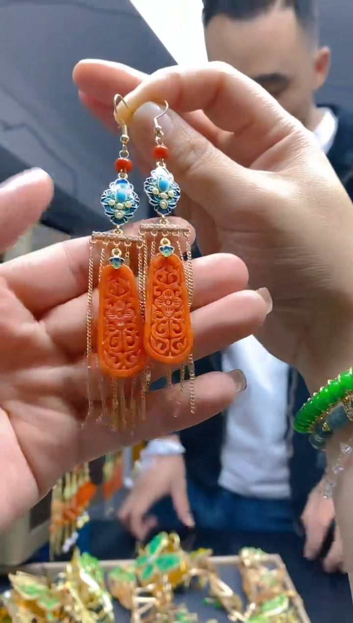 【闪购商品】翡翠耳饰合金092翡翠耳钩