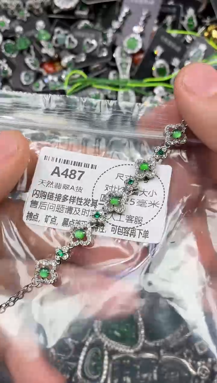 颈饰未镶嵌翡翠A487手链