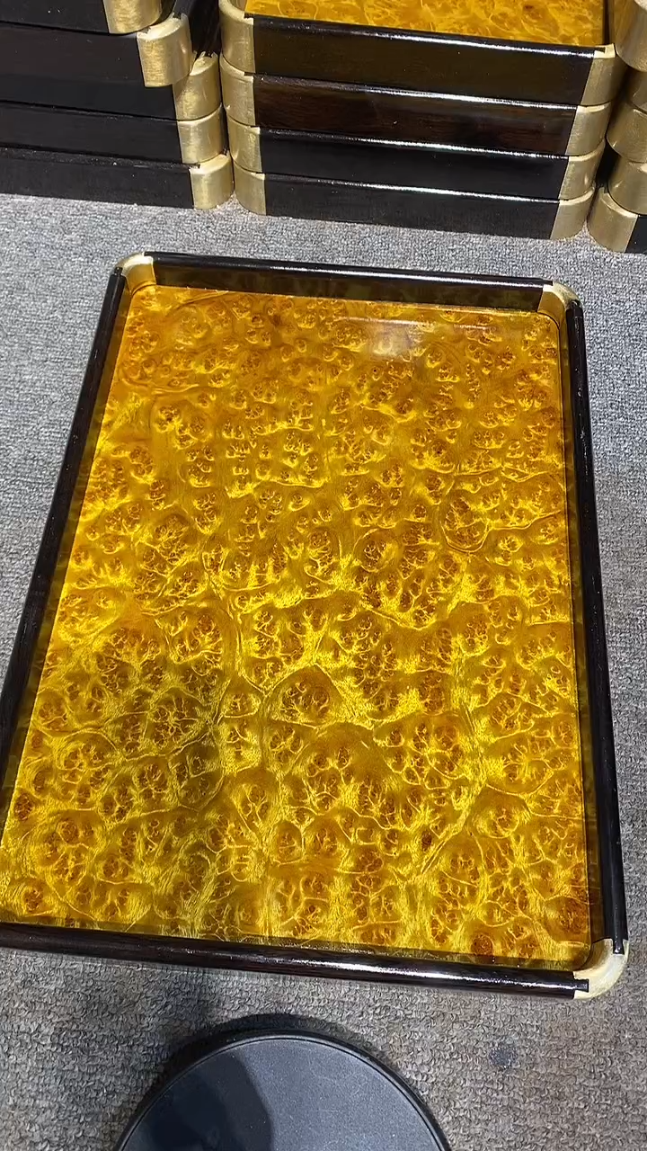 木木雕款火大茶盘一个