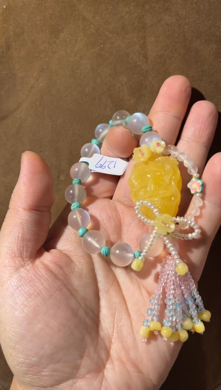 【闪购商品】蜜蜡手链未镶嵌蜜蜡美人鱼手链