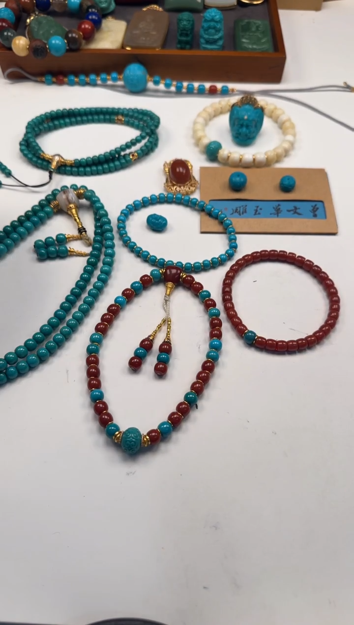 22K金镶嵌手串手串碧玺哆*~手串手串