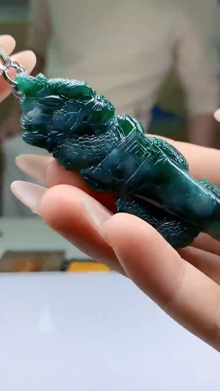 【闪购商品】定制翡翠未镶嵌4990ty-毛货挂件276