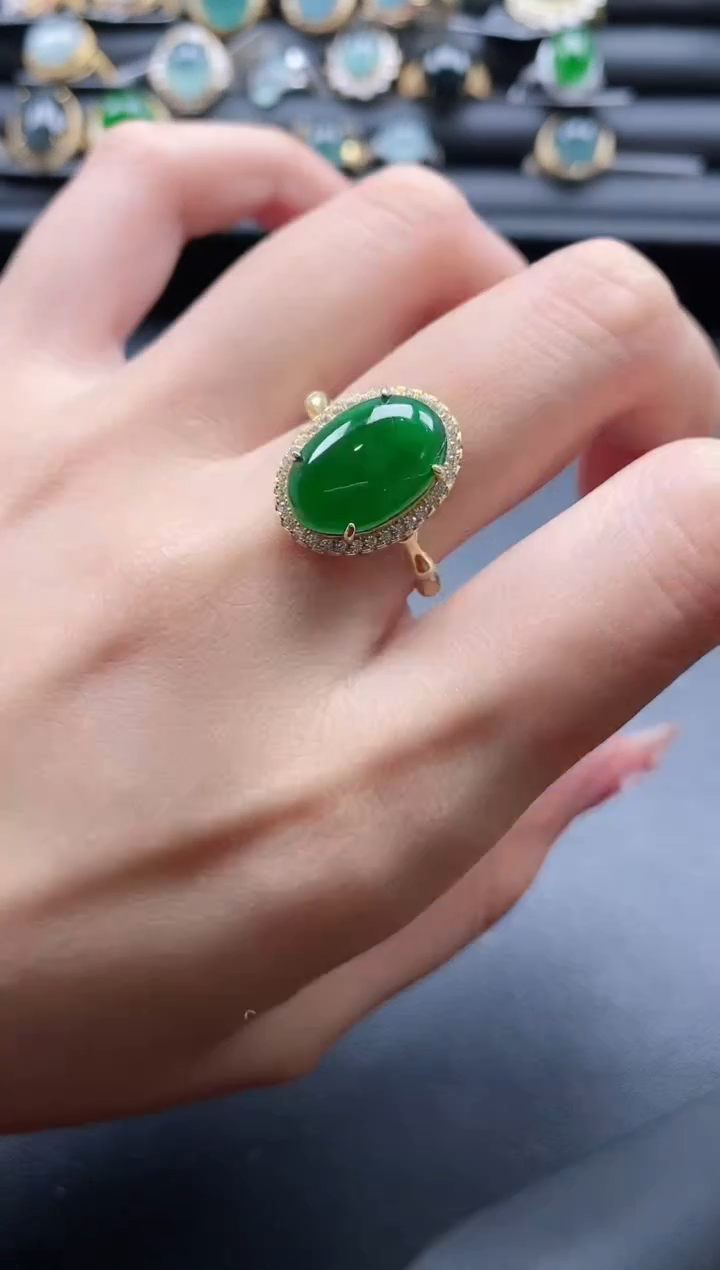 【闪购商品】翡翠戒指银S925镶嵌1111