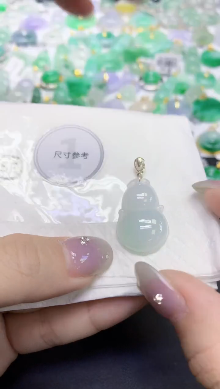 颈饰未镶嵌翡翠天然缅甸翡翠A货百元以上9元证书费自理