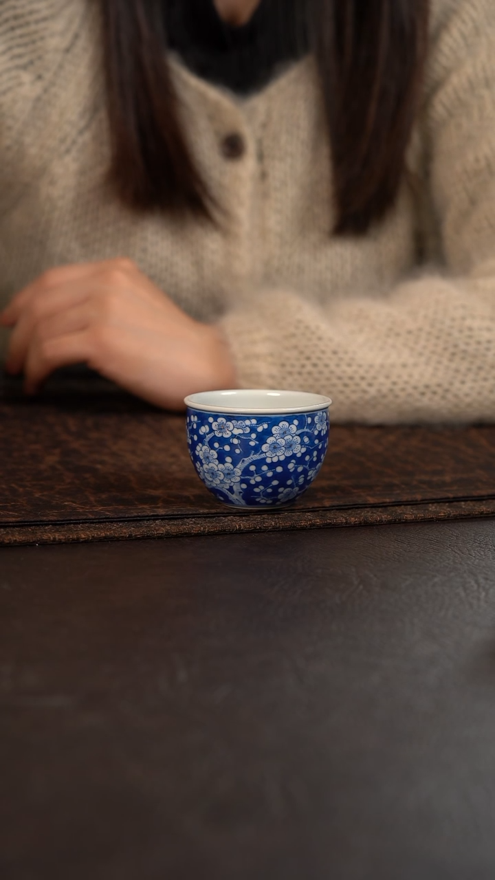 【闪购商品】杯聚澜堂蓝地冰梅缸杯