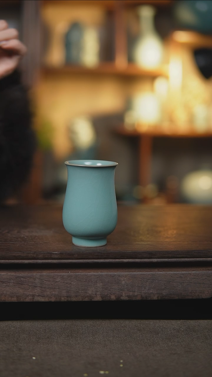 【闪购商品】杯仿古天青闻香杯微瑕
