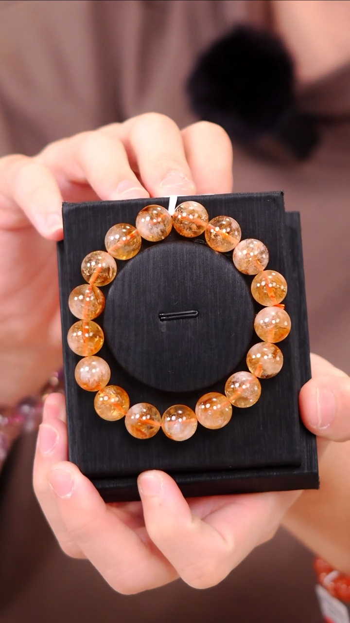 【闪购商品】水晶单圈未镶嵌Q052蜂蜜奶盖黄塔晶单圈12mm