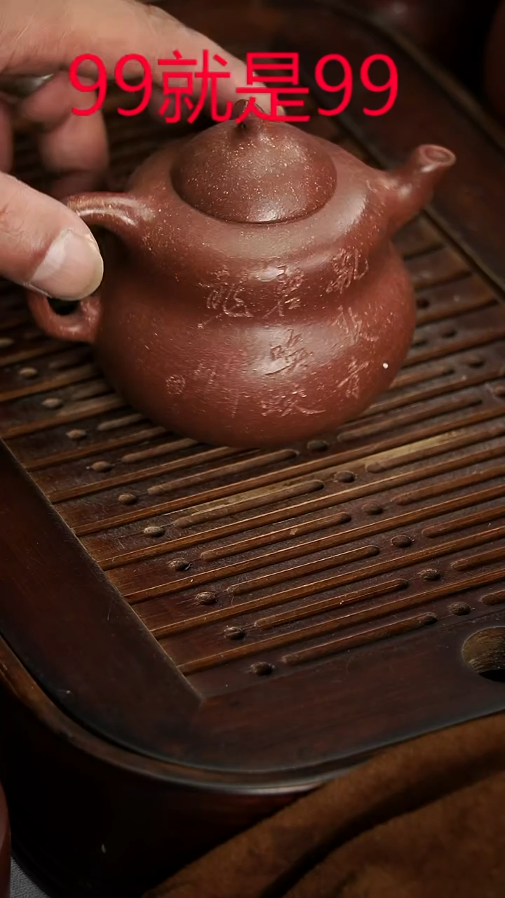 茶壶紫砂宜兴紫砂紫降坡葫芦200毫升