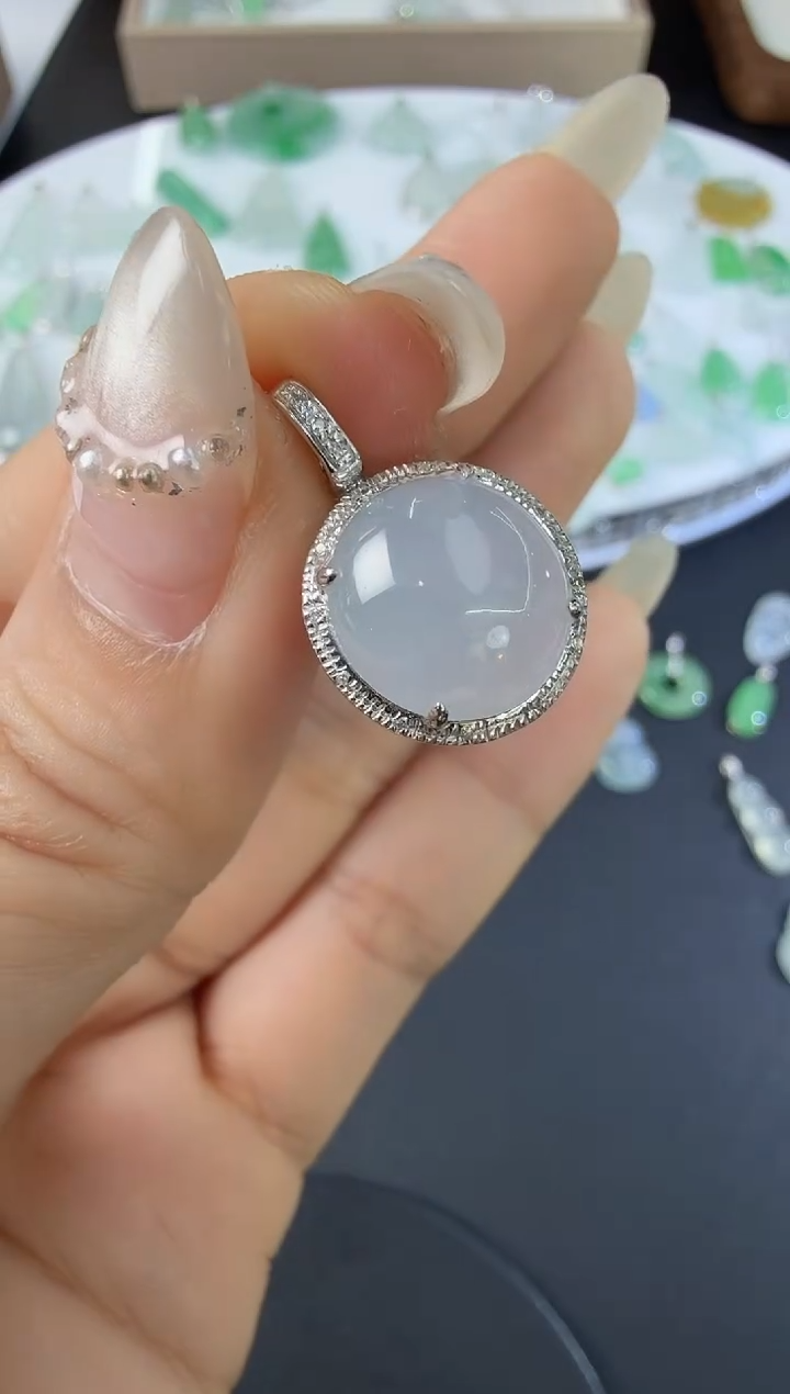 颈饰18K金镶嵌翡翠H1224-1501-777