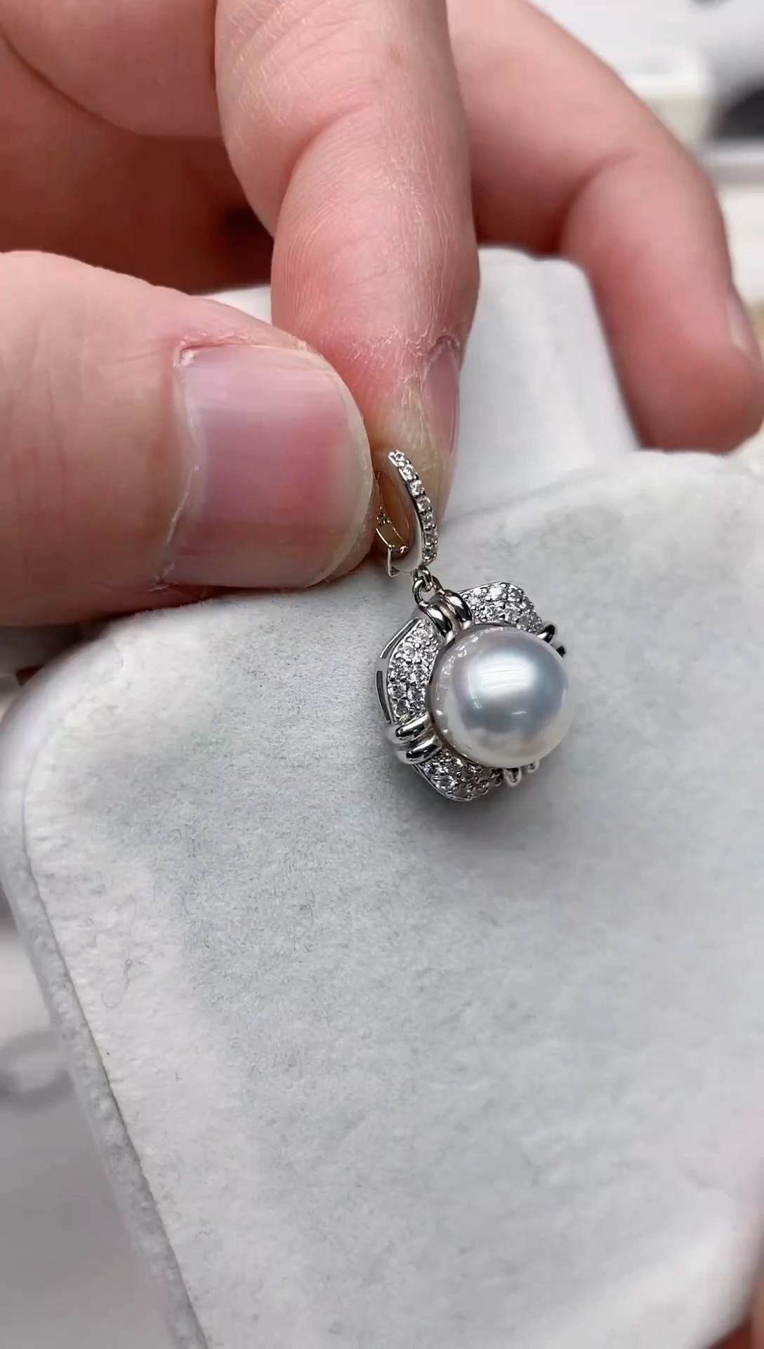 【闪购商品】海水珍珠吊坠(不含链)银S925镶嵌吊坠