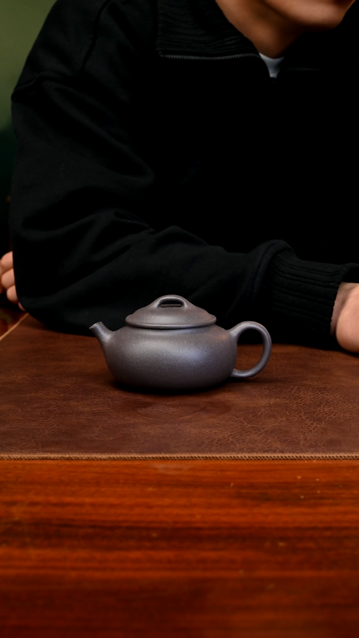 【闪购商品】紫砂茶壶天青泥气窑高温拙鼓180cc