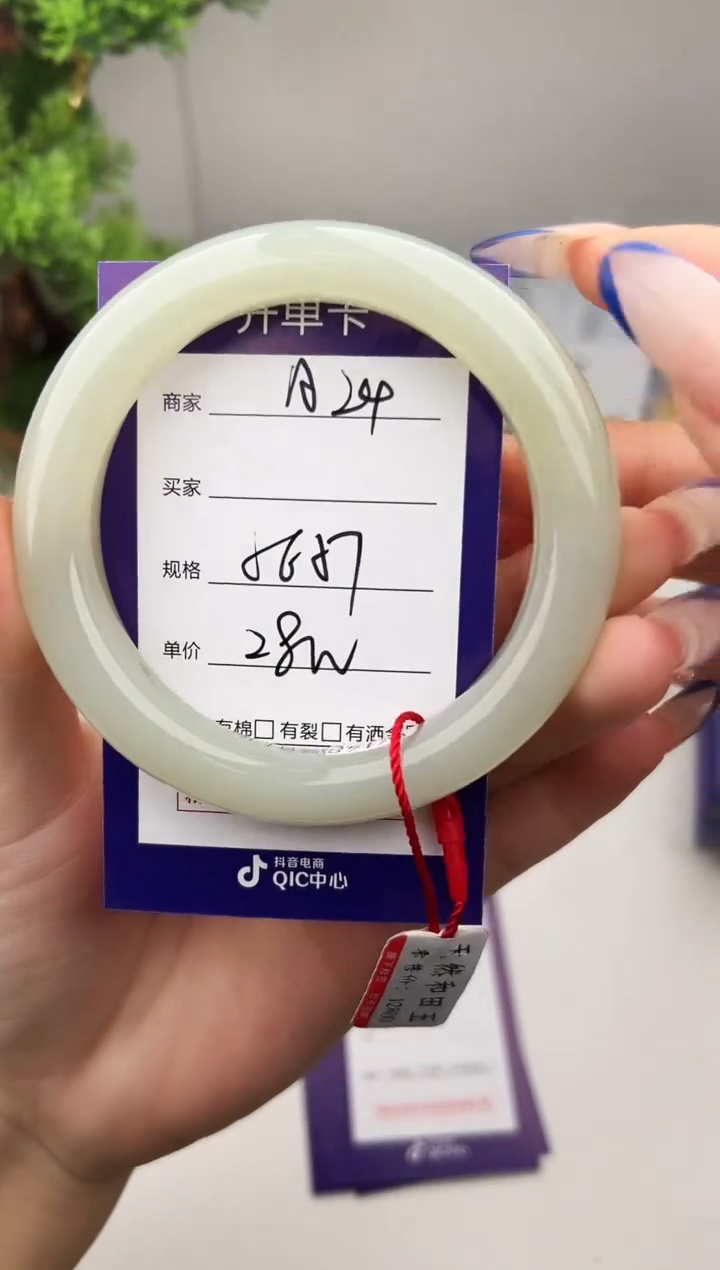 未镶嵌手镯和田玉微色差A24