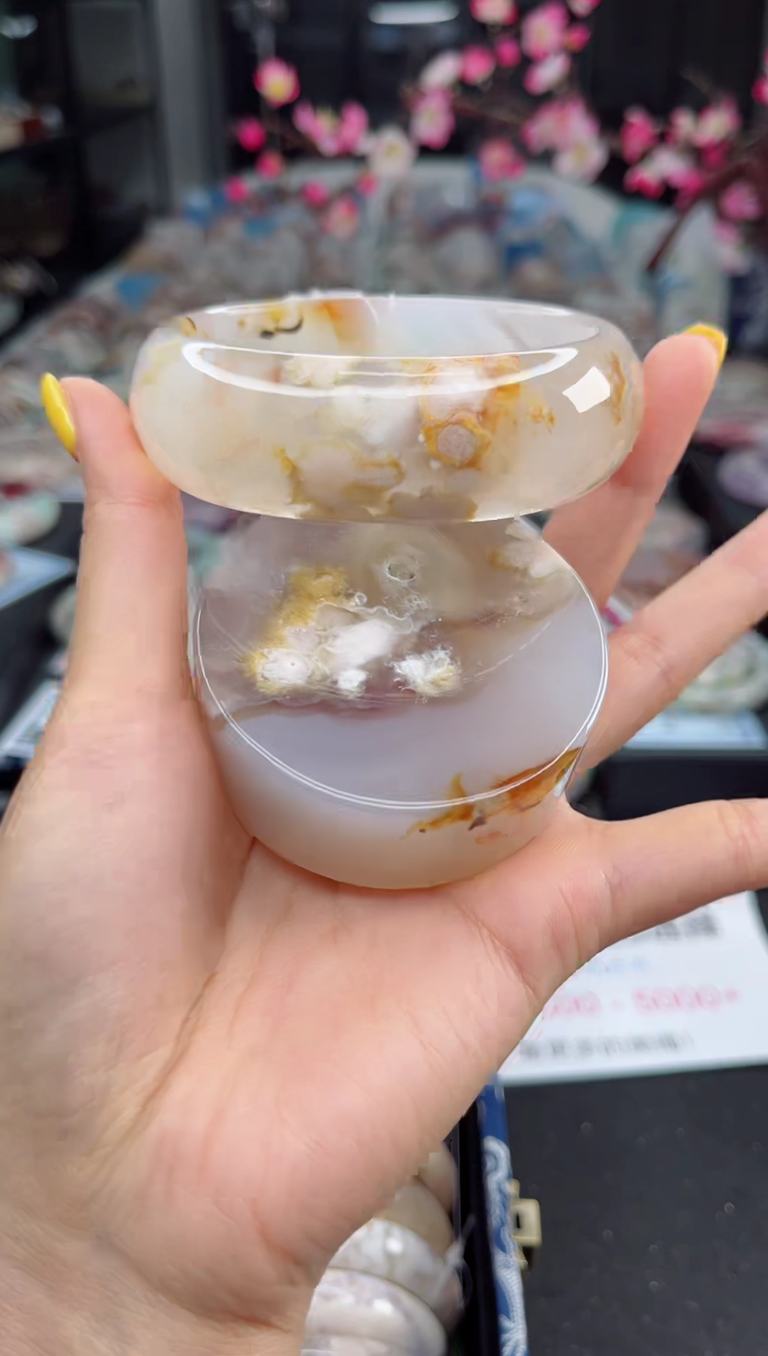 石英质玉未镶嵌手镯62圈口（赠送镯心）3918198