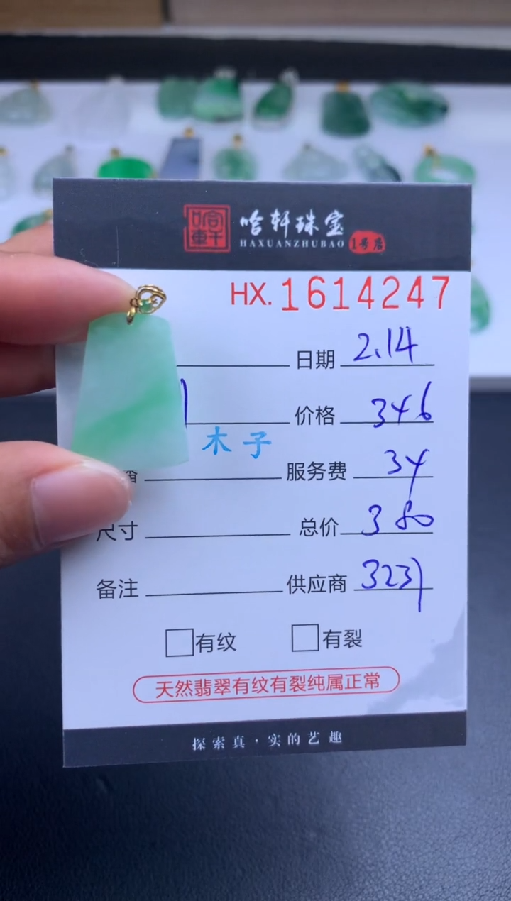 【闪购商品】翡翠挂件未镶嵌哈轩 挂件1
