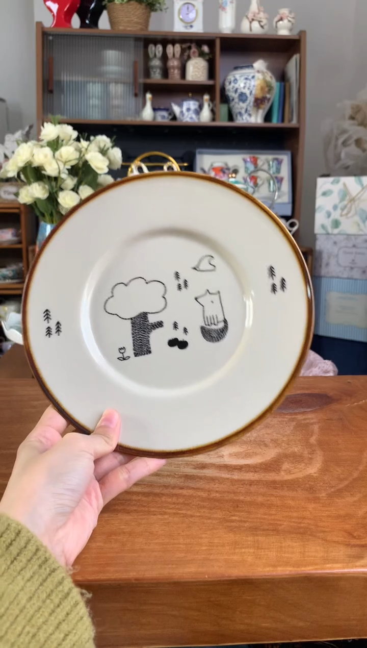 陶瓷【限时福利】等雨停8寸平盘