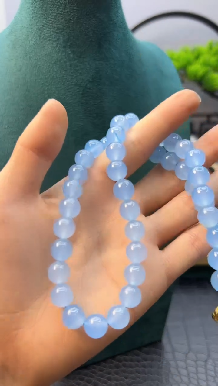 【闪购商品】海蓝宝石颈饰14K金镶嵌X792          