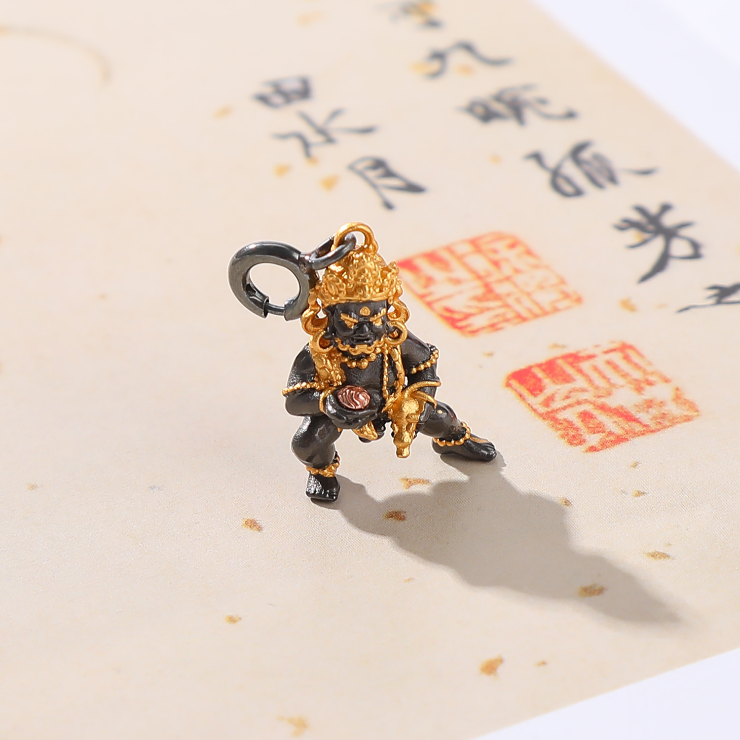吊坠925银 一了个卜【波多蜜】黑cai神小吊坠