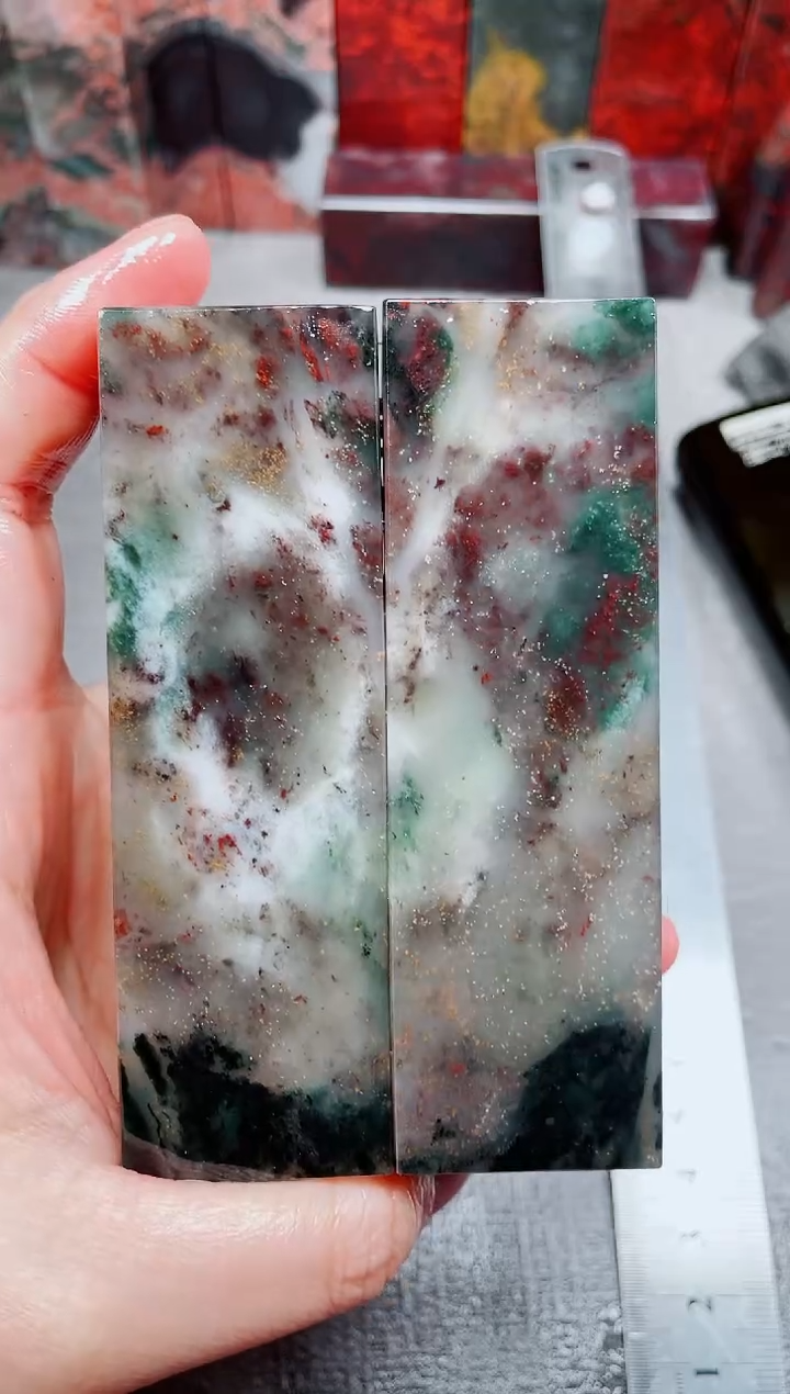 桂林鸡血玉素章3.0对章30