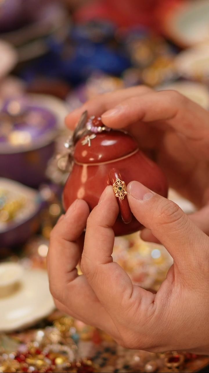 【闪购商品】摆件小绿色壶把手小绿色壶把手