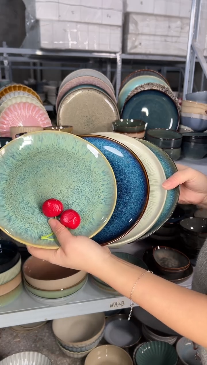 陶瓷外贸尾货瑕疵满20包邮X4小盘