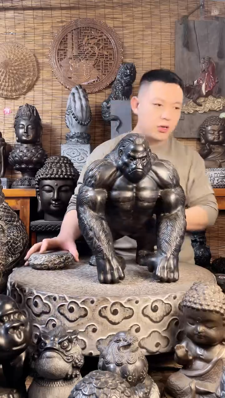 【闪购商品】40新款金刚天然青石雕刻