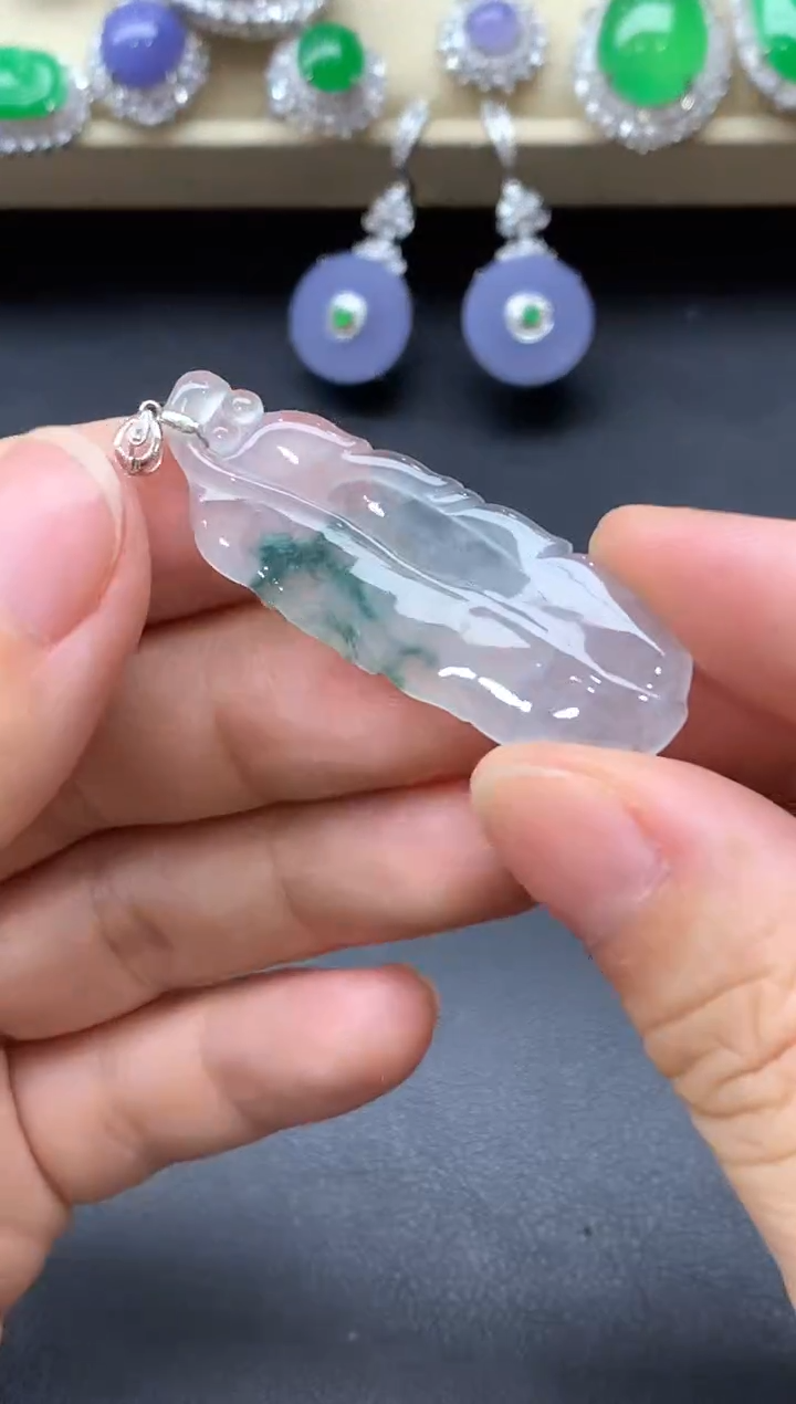 翡翠18K金镶嵌颈饰319-中国好珍宝