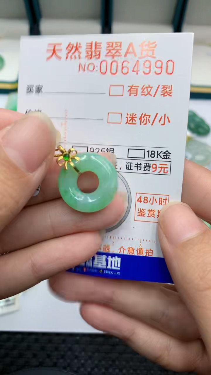 【闪购商品】翡翠颈饰18K金镶嵌            8