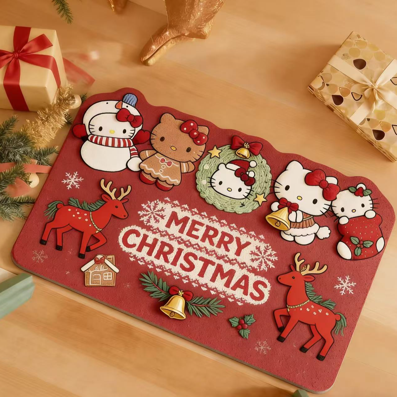 2025年新款硅藻泥入户门垫4d打印入户门垫浴室表面非凸起t