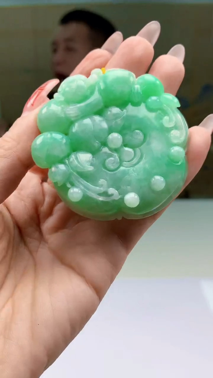 【闪购商品】定制翡翠未镶嵌4812ty-毛货挂件110