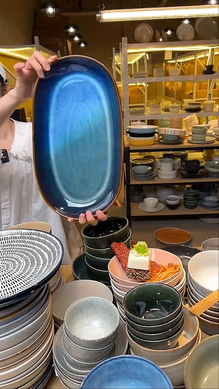 瓷171外贸尾货窑变釉下彩默认微瑕