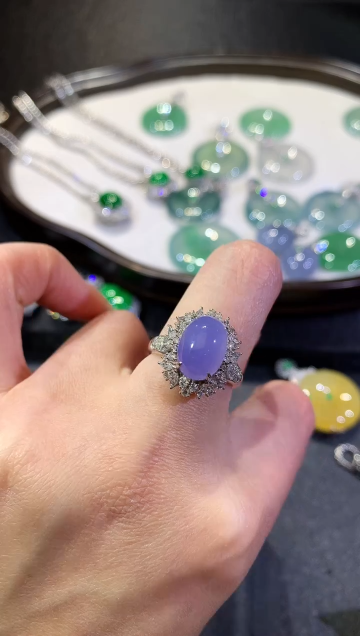 【闪购商品】翡翠戒指18K金镶嵌71-戒指