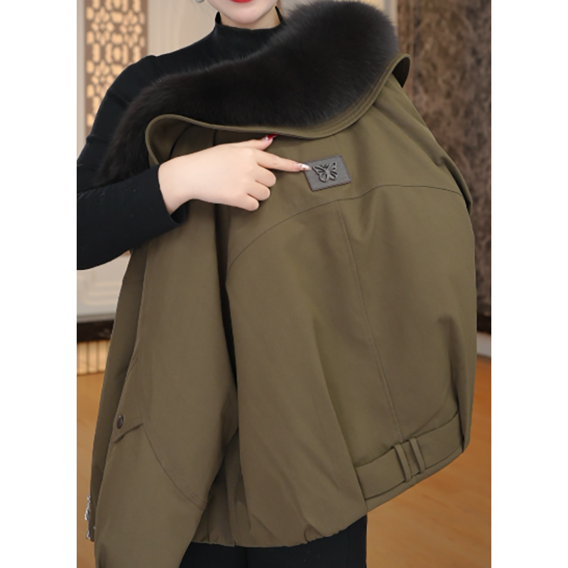 2025冬季新款时尚流行气质百搭宽松休闲大毛领羽绒服