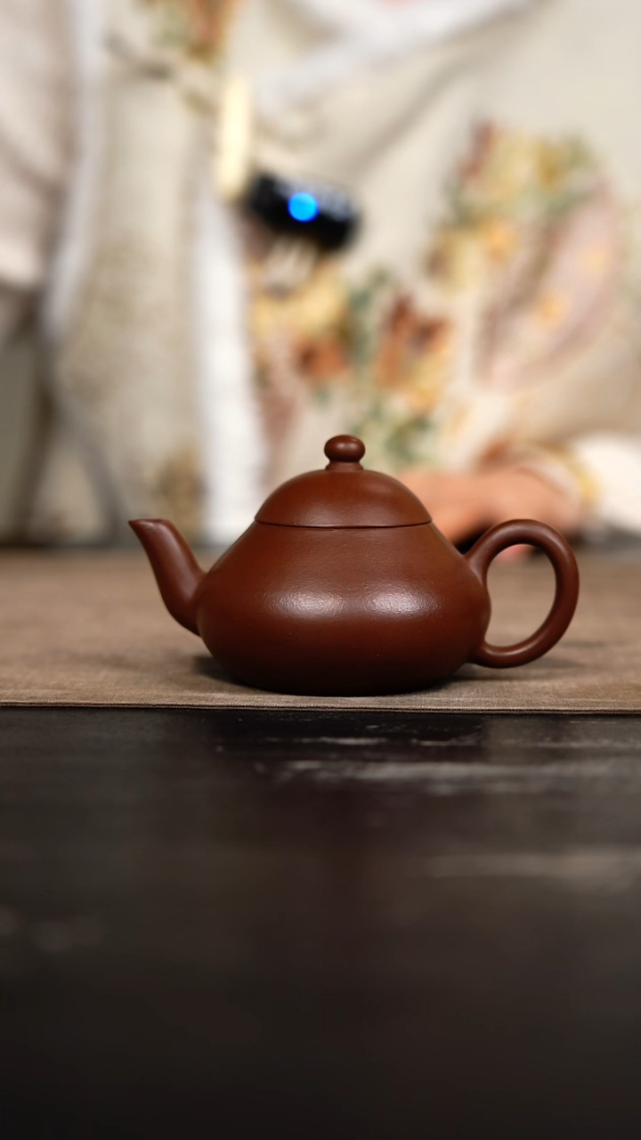 茶壶紫砂老紫泥梨形