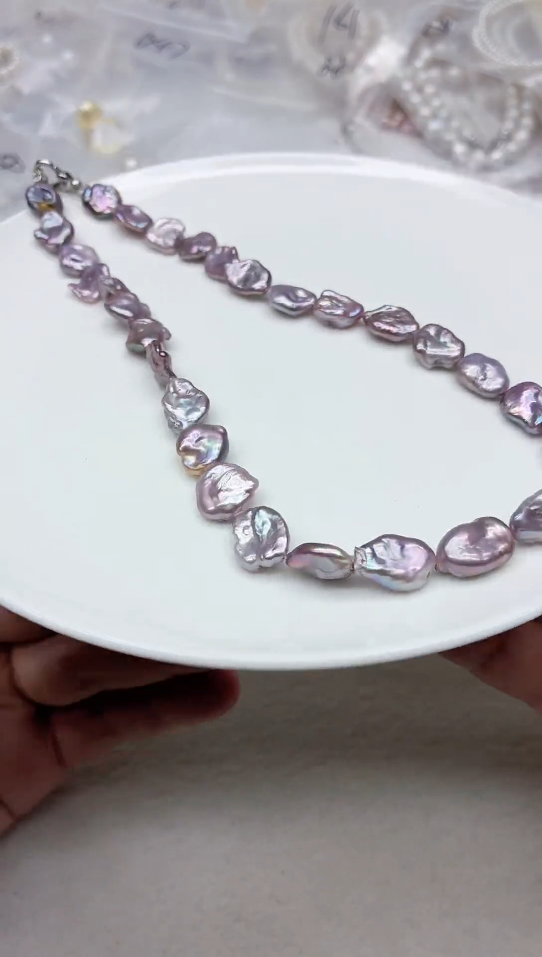 淡水珍珠未镶嵌项链B54