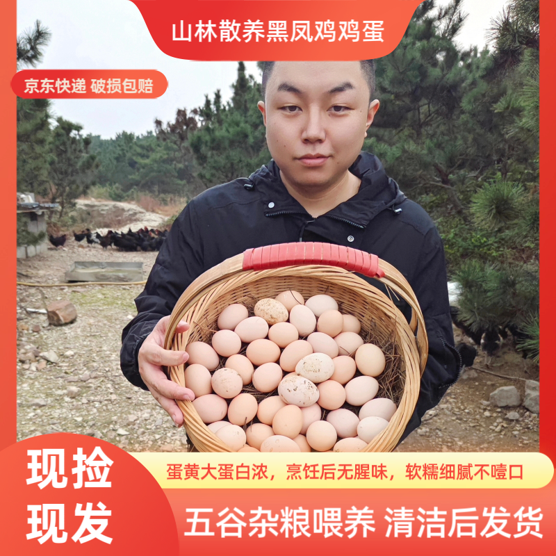 仁情味【京东快递】山林散养黑凤鸡土鸡蛋新鲜健康营养适合孕妇食用