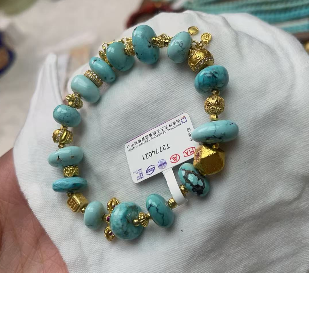 雅致家手工百搭（多样性发其一）绿松石单圈925银