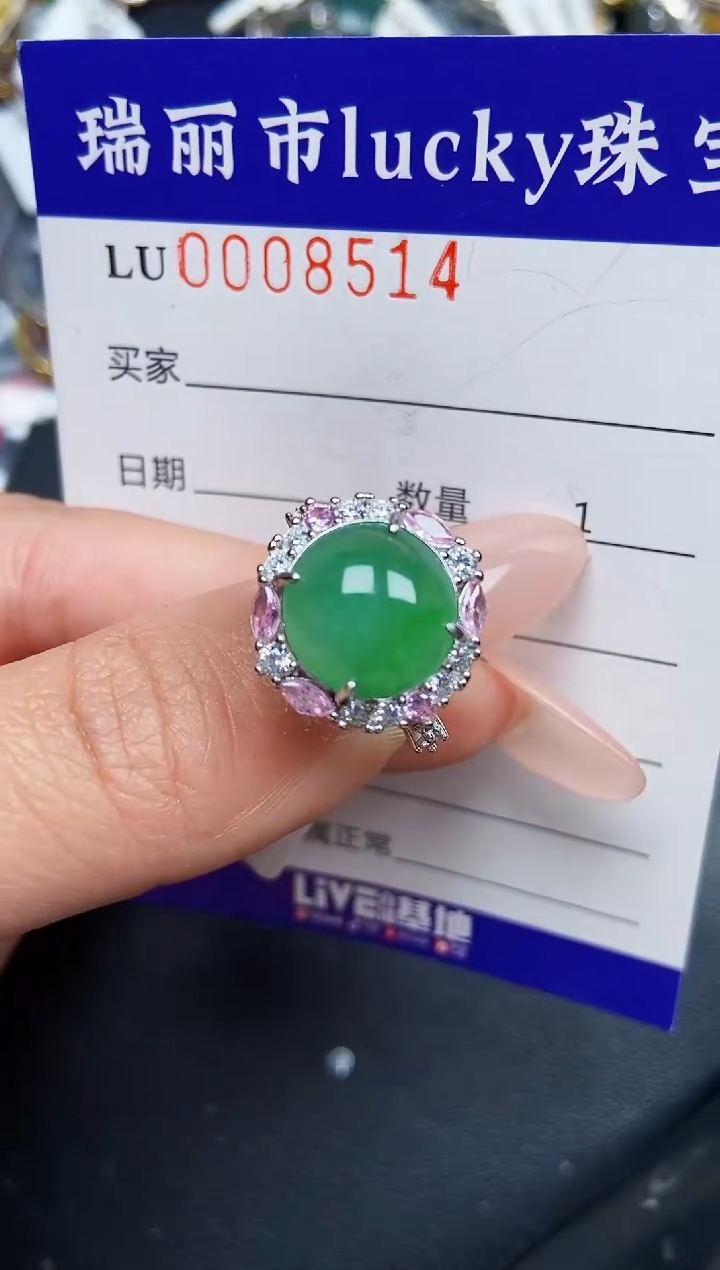 【闪购商品】翡翠颈饰银S925镶嵌8514