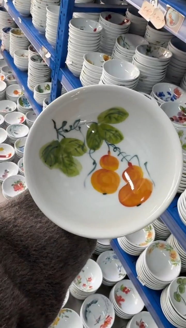 瓷片景德镇高温陶瓷食品级手绘釉中彩-壮壮碗