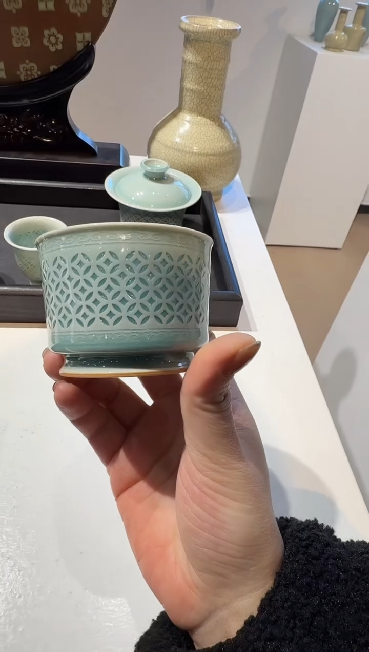 青瓷手工茶器包邮