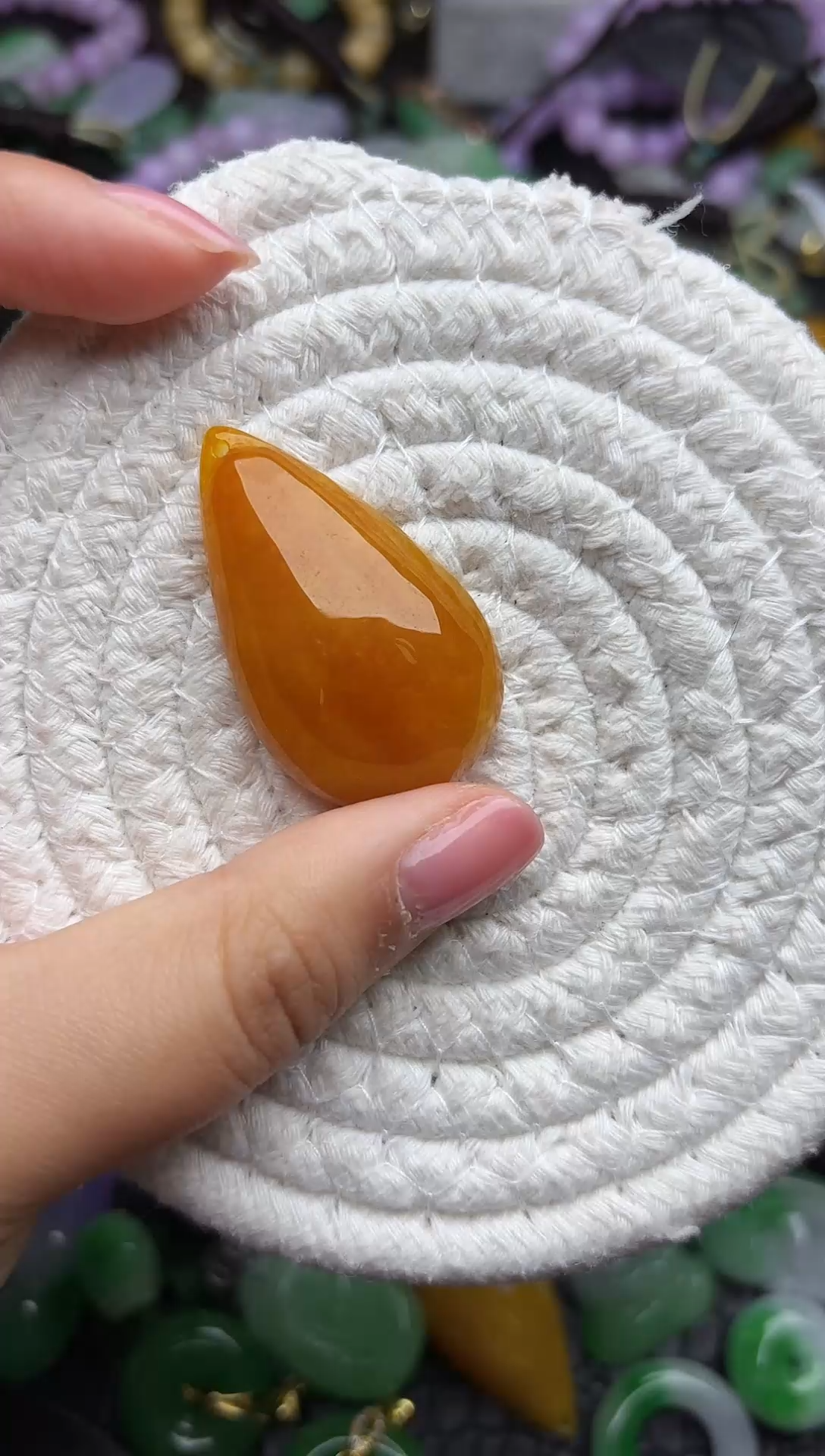 颈饰未镶嵌翡翠缅甸翡翠吊坠