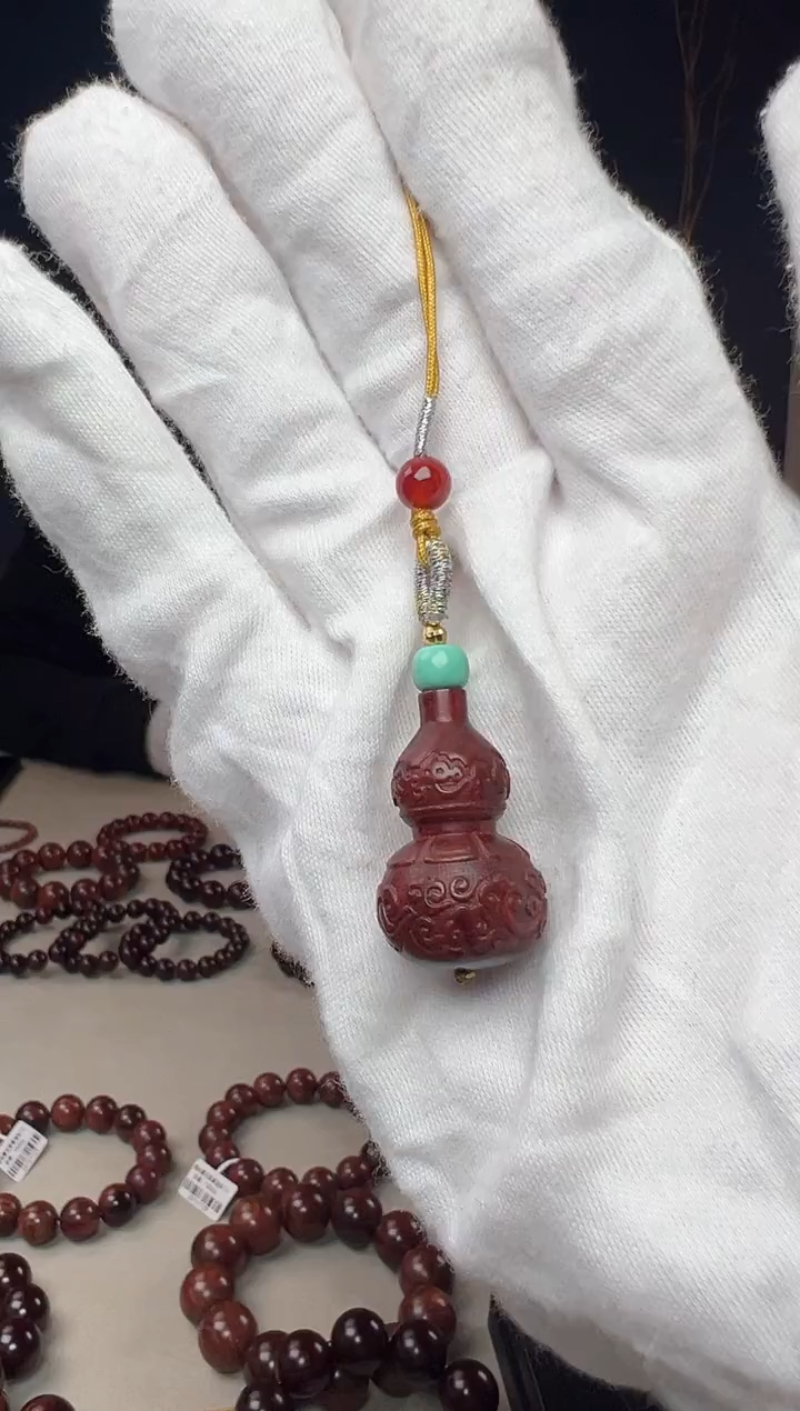檀香紫檀（小叶紫檀）手串/手链 葫芦 挂件