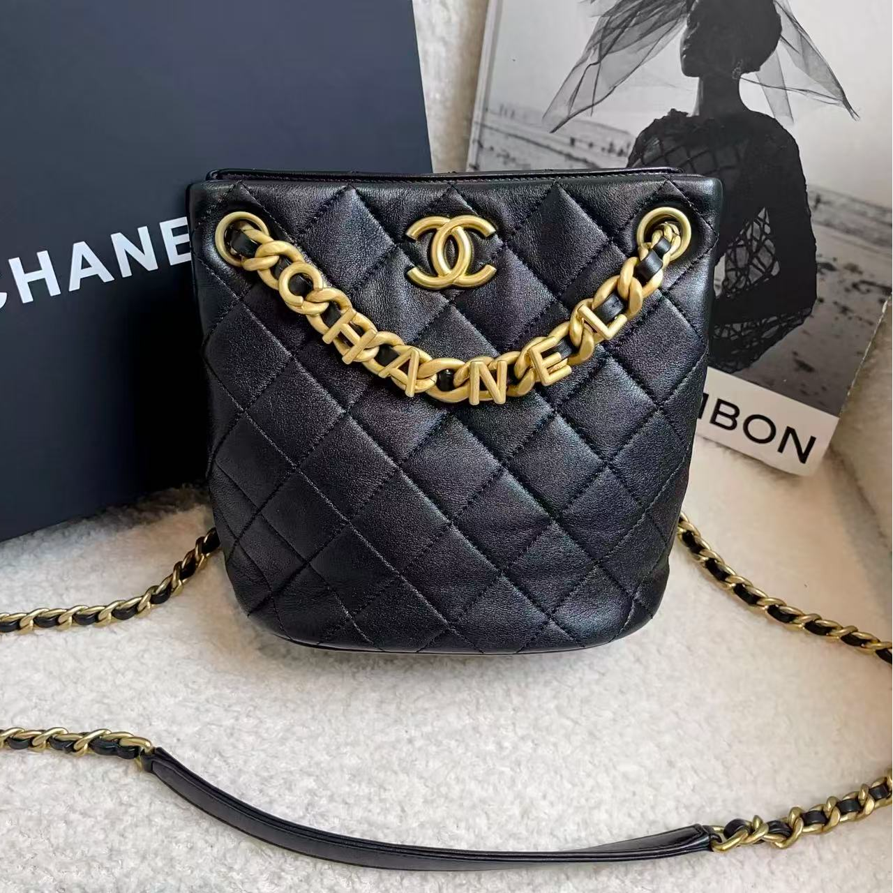 99新 Chanel/香奈儿 23P黑金字母链条/32305671/12期/代卖服务