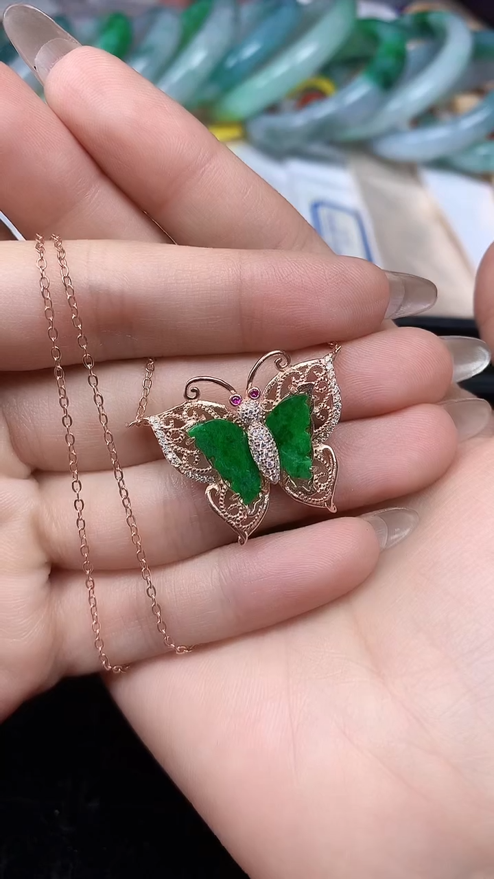 【闪购商品】翡翠颈饰银S925镶嵌颈饰