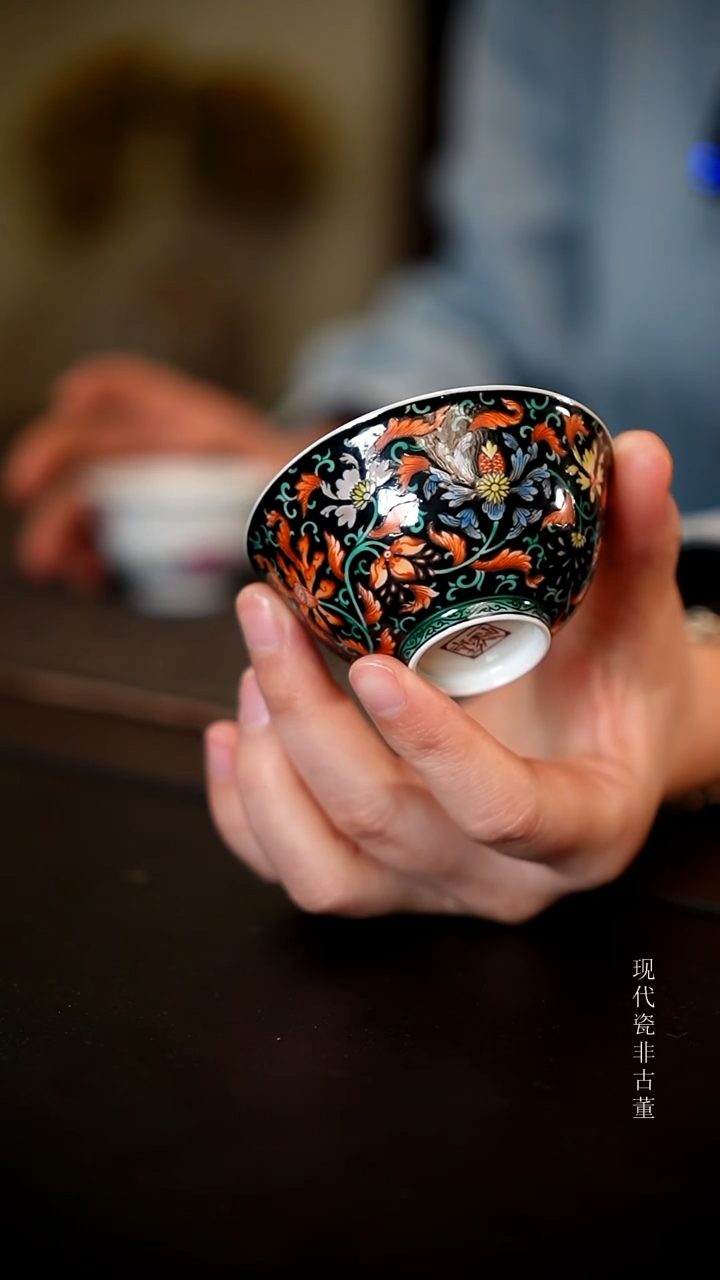 瓷片一点堂康熙五彩。。